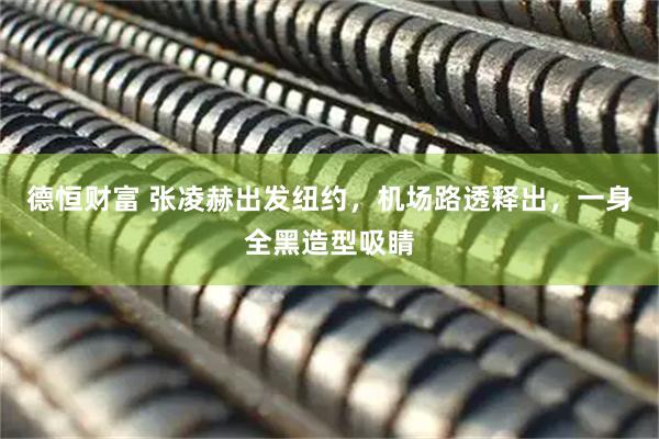 德恒财富 张凌赫出发纽约，机场路透释出，一身全黑造型吸睛